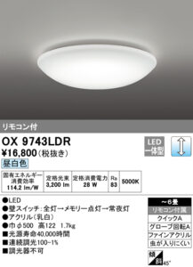 オーデリック・ODELIC【OX9743LDR・OX9743LDRS】LED